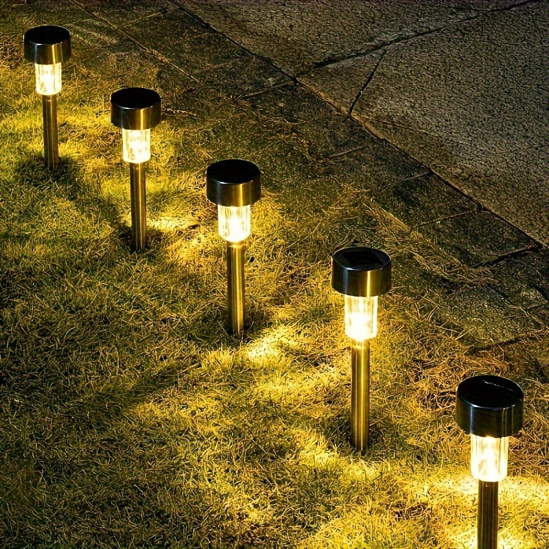 Соларни LED лампи 10 бр – градинско осветление за пътеки и двор - Image 11