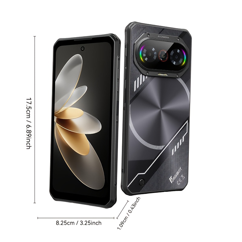 FOSSiBOT F114 външен смартфон - 6.67" HD+, 50MP AI тройна камера, 16GB+128GB, IP68K/IP69K удароустойчив, Android 15, GPS/NFC - Image 6