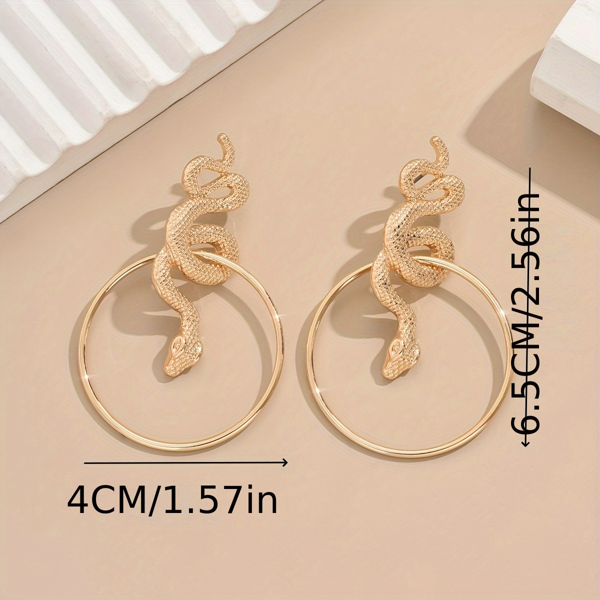 Дамски елегантни обеци CHARM STORM – минималистични змиевидни висулки - Image 5