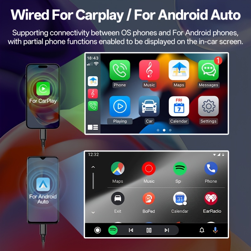 MP5 плейър за кола 1DIN/2DIN, HD дисплей, CarPlay и Android Auto, автомобилна мултимедия с камера