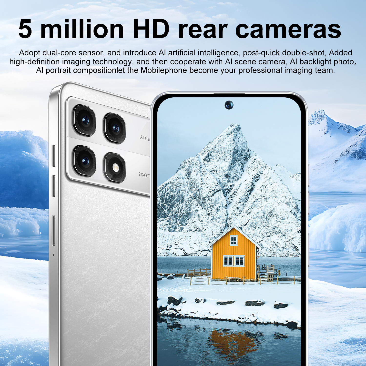 2026 Android смартфон 3G - Две SIM карти, 2GB RAM, 16GB памет, 6.5" тъчскрийн, 2MP + 5MP камери, GPS за навигация - Image 3