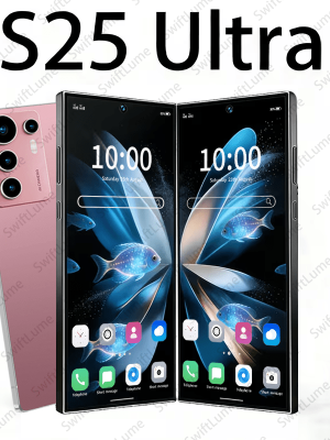 Android 2026 смартфон S25 UITRA – 6.8″ HD дисплей, двойни HD камери, 6GB RAM + 64GB памет, стилус, калъф и слушалки, бързо зареждане