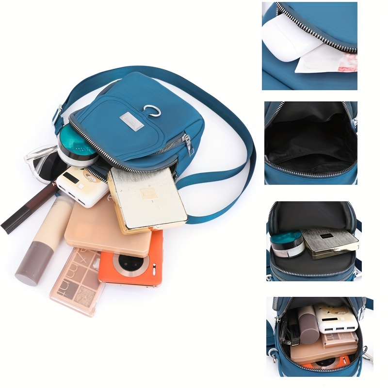 OGEHUAFEE дамска мини чанта през рамо – светлосиня нейлонова crossbody - Image 8