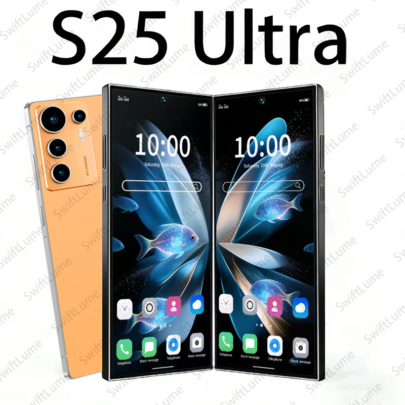 Android 2026 смартфон S25 UITRA - 6.8" HD дисплей, двойни HD камери, 6GB RAM + 64GB памет, стилус, калъф и слушалки, бързо зареждане - Image 3