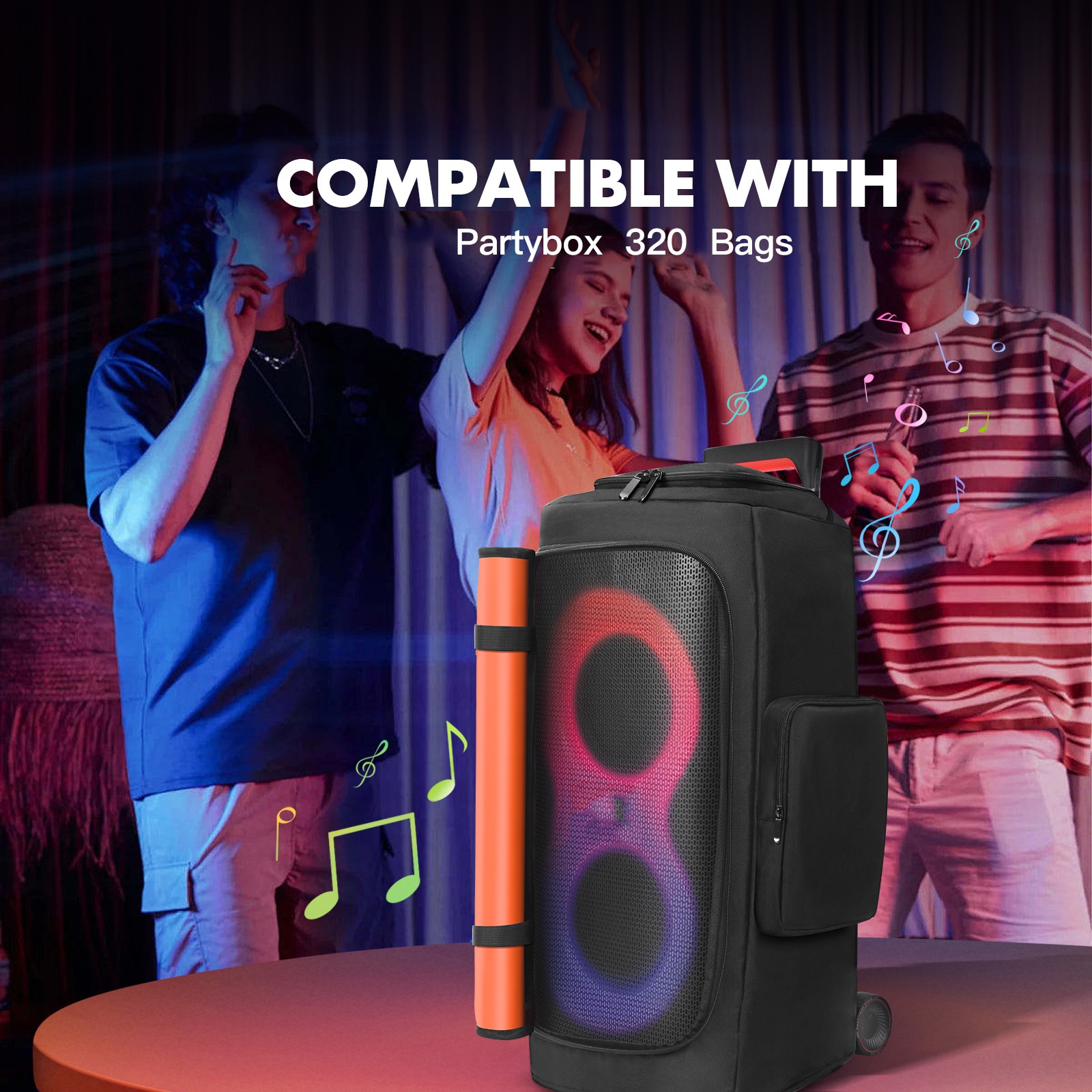 Чанта за JBL PartyBox 310/320 – здрав полиестерен калъф с цип, преносима торба за съхранение