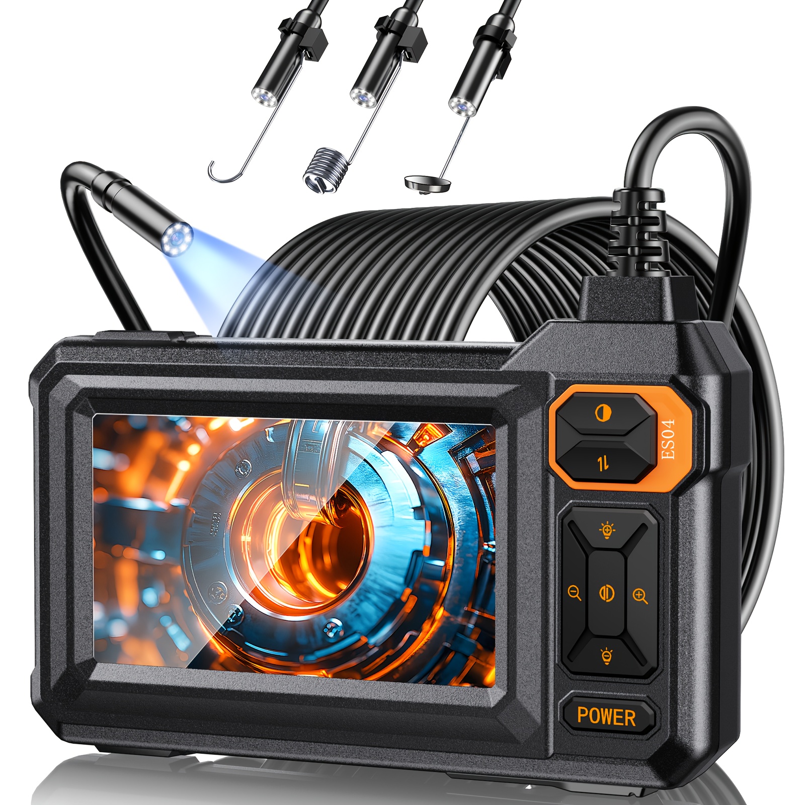 Ендоскопска камера с 10.92 cm LCD – HD 1080P, IP67, 8 LED, 5.03 м бороскоп за инспекции