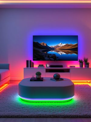 Безжичен Bluetooth говорител с присоска – 360° стерео звук, LED светлини, USB Type‑C зареждане