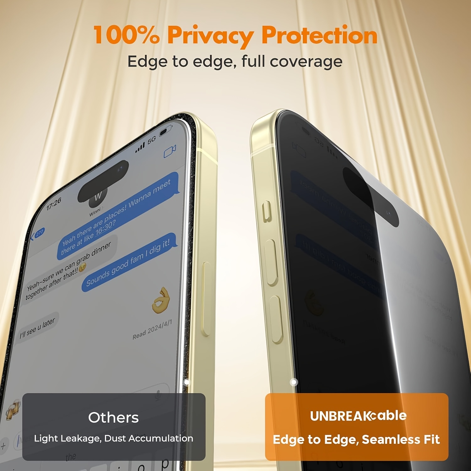 5 бр. Закалено Стъкло за iPhone – Пълно Покритие, Антишпионски и HD Яснота - Image 4