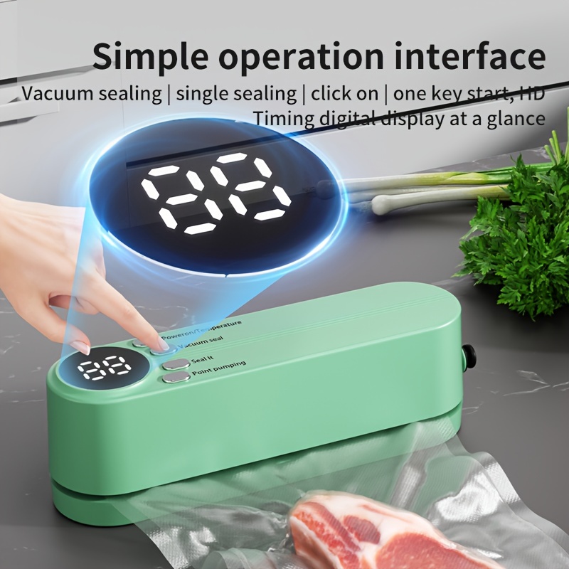 Безжична вакуум машина за храна USB - преносим уред с батерия 1200mAh - Image 5