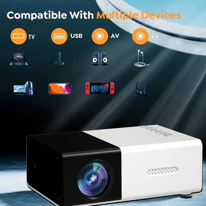 Компактен LCD проектор – USB поддръжка, HDTV вход, дистанционно управление, идеален за домашно кино - Image 7