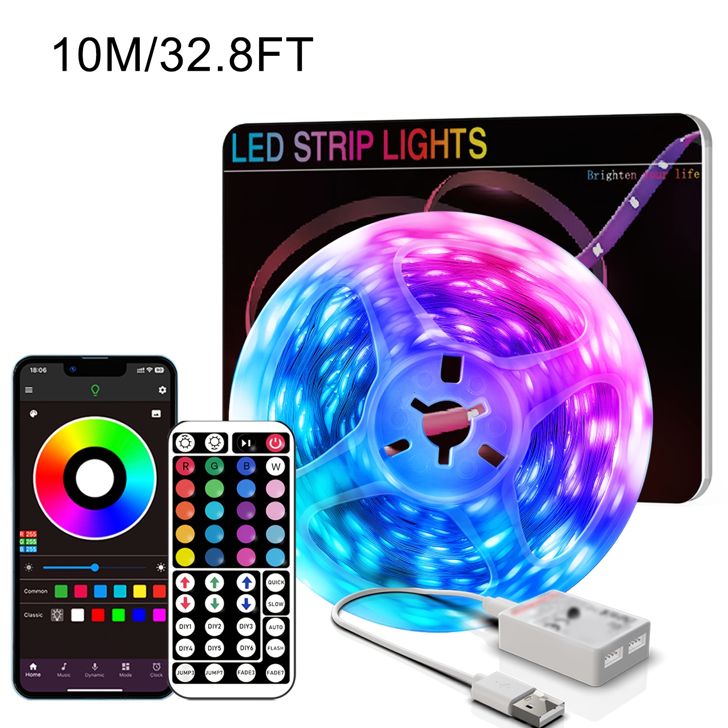 Смарт RGB LED лента NBBUFF – 16 милиона цвята, таймер, сцени и управление чрез приложение - Image 3