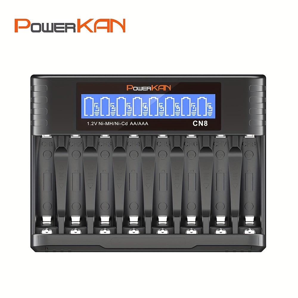 Powerkan смарт зарядно – 8 слота за AA/AAA батерии, интелигентно и бързо зареждане - Image 3