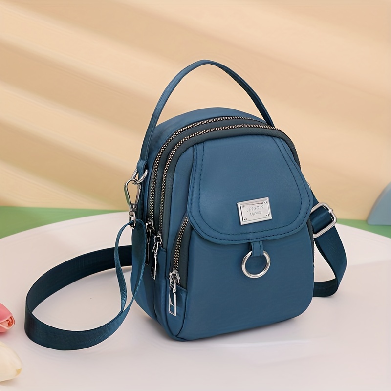 OGEHUAFEE дамска мини чанта през рамо – светлосиня нейлонова crossbody - Image 14