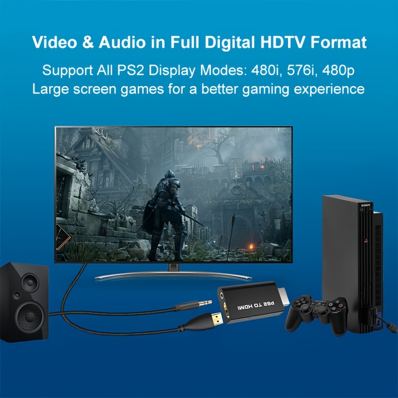 HDTV адаптер за PS2 – аудио/видео конвертор, лесна връзка към HD телевизори - Image 5