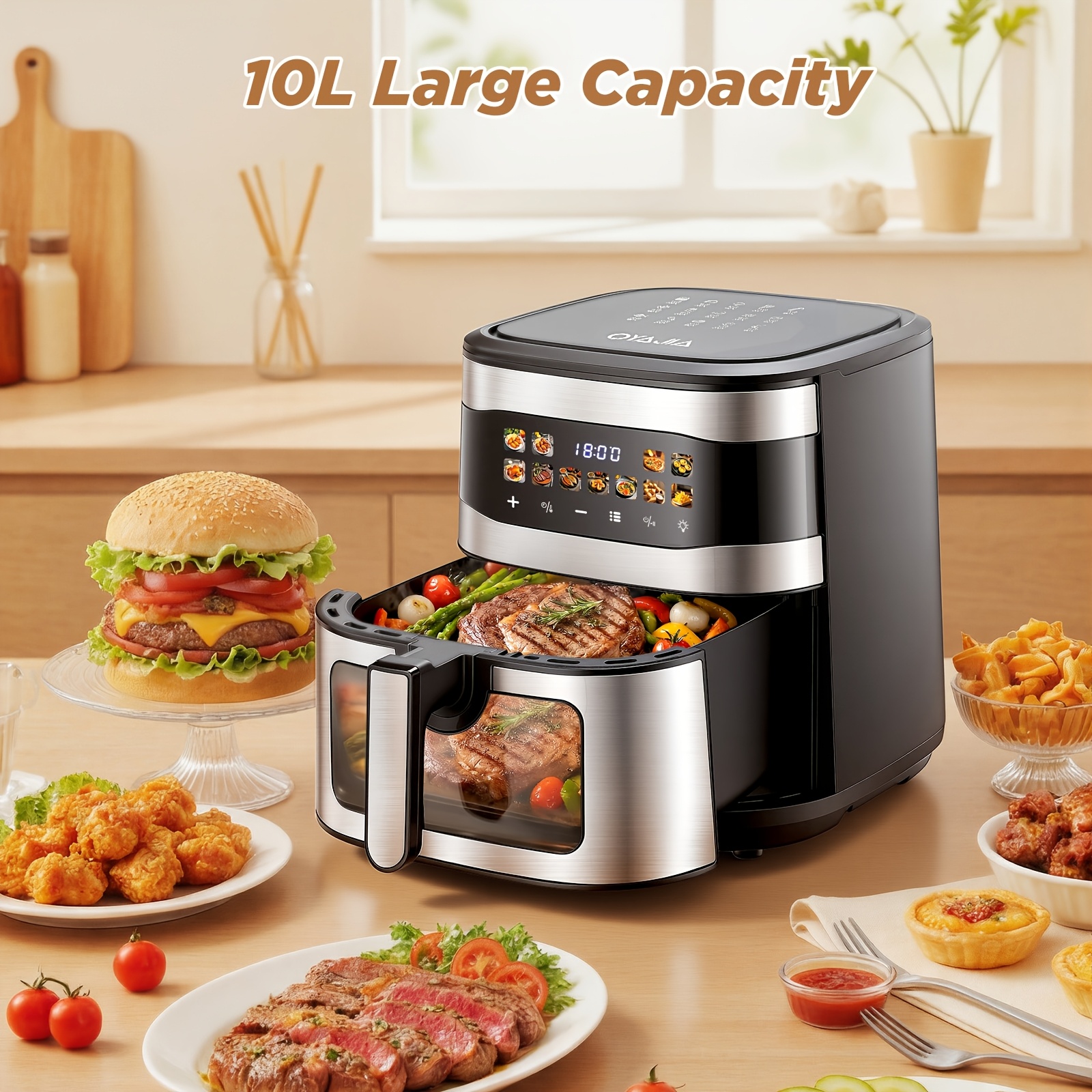 Air fryer Kehot 10L 2000W - фритюрник от неръждаема стомана 304 - Image 7
