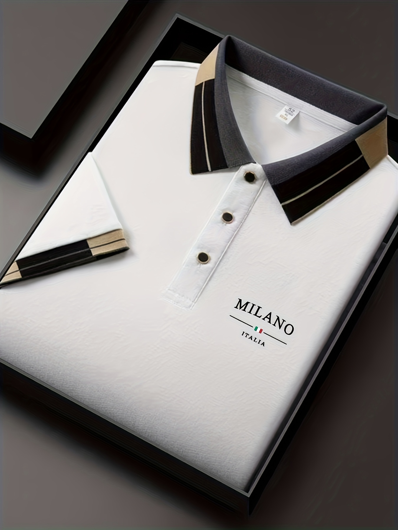 Мъжки POLO тениски MILANO ITALIA – regular fit, ревер яка с копчета, идеални за ежедневие и почивка - Image 5