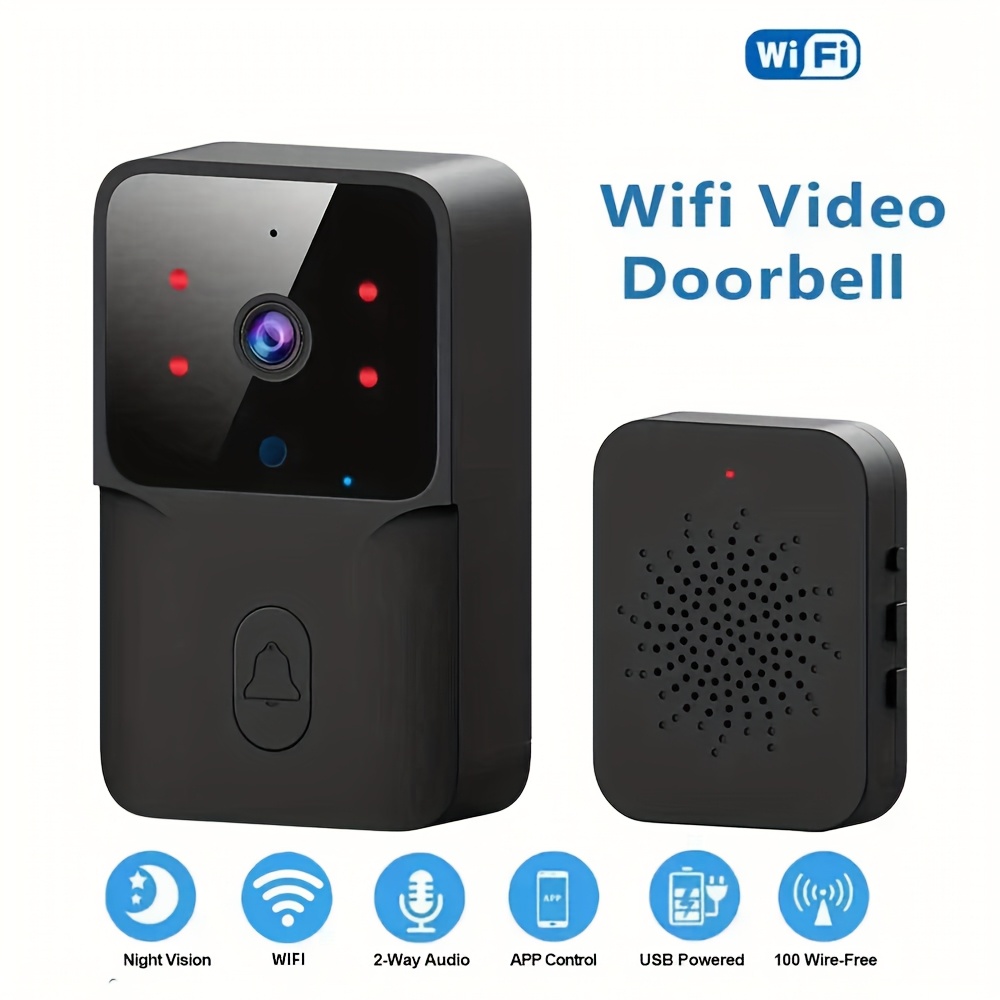 Смарт видео звънец с камера – WiFi 2.4G, нощно виждане и двупосочен аудио