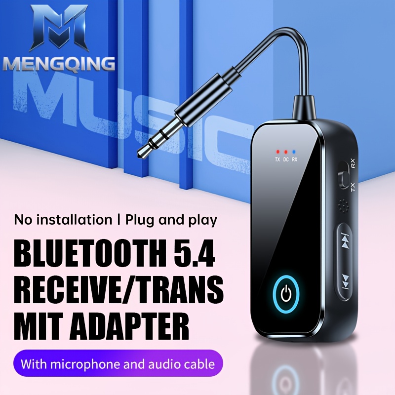 Bluetooth 5.4 TX/RX адаптер – безжичен аудио приемник/предавател за кола, самолет, ТВ и компютър