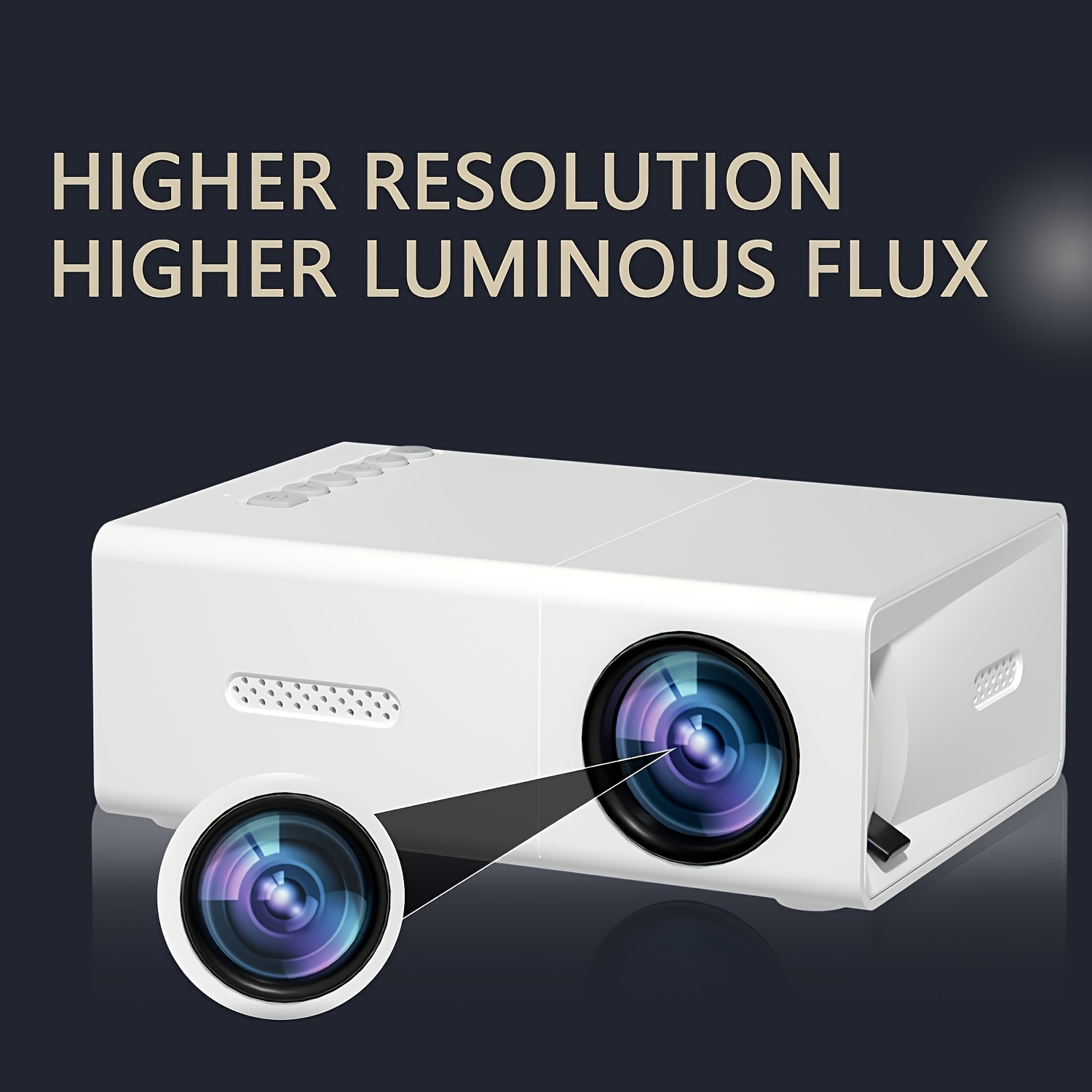 Мини преносим LED проектор – 240P резолюция, поддръжка на 1080P, USB захранване, компактен дизайн - Image 8