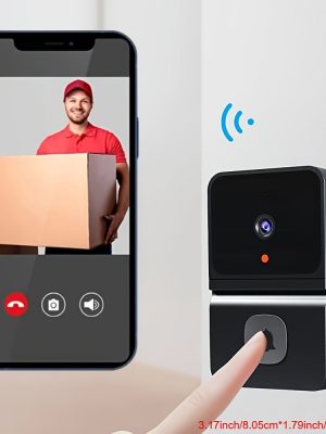 Умен WiFi видео звънец – безжичен, 2‑посочно аудио, нощно виждане, вградена батерия