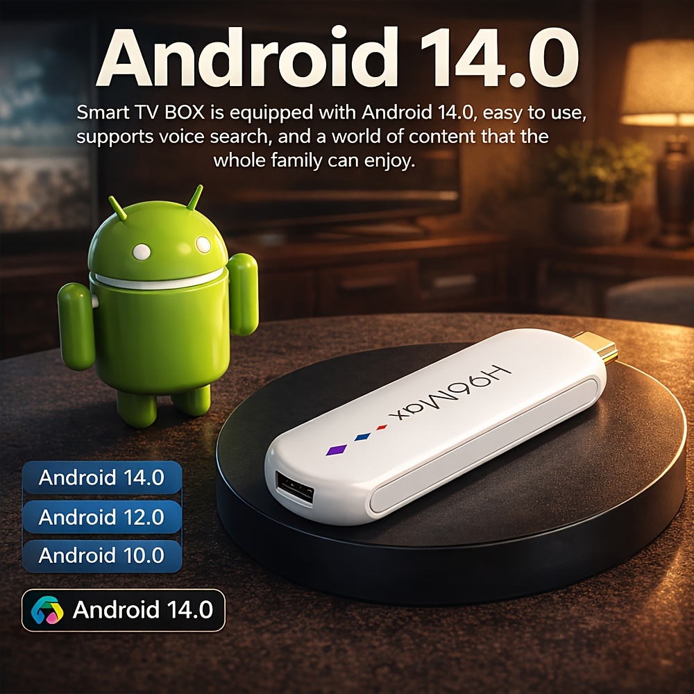 H96 Max 2026 Android 14 TV Stick – 4K Ultra HD, AI гласов контрол, Wi‑Fi 6 и 3D поддръжка - Image 10