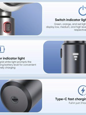 Ръчна прахосмукачка QILIEASY 100W с USB зареждане – мокро и сухо почистване за кола, диван и килим