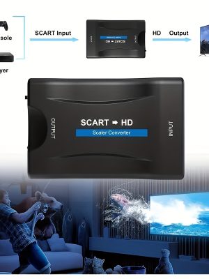 SCART към HDTV конвертор 1080P – висококачествен аудио/видео адаптер за Sky Box и DVD