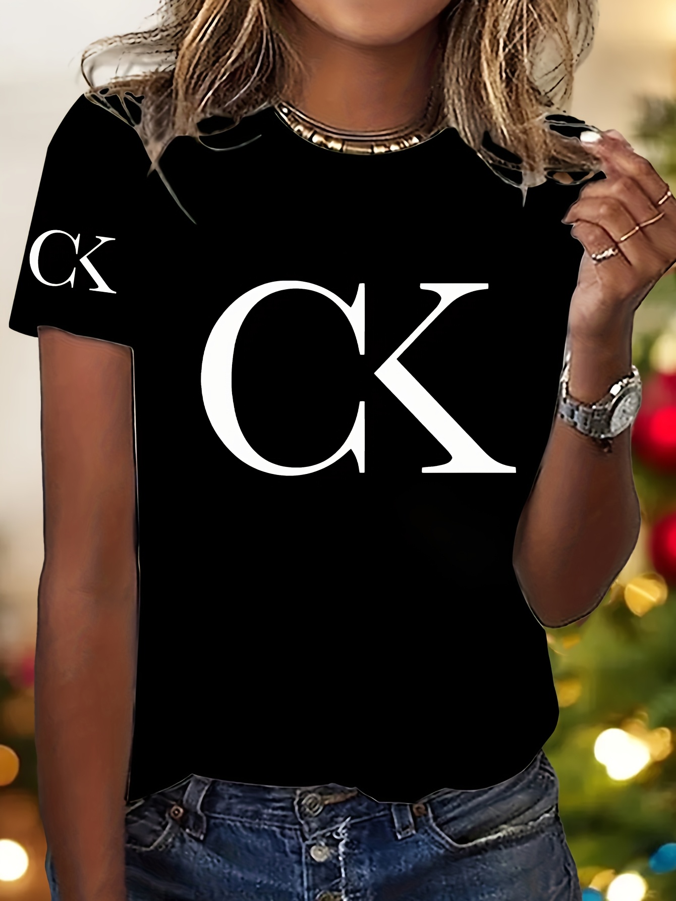 Стилна дамска тениска S–XXL – комфортна и еластична с графичен дизайн - Image 5