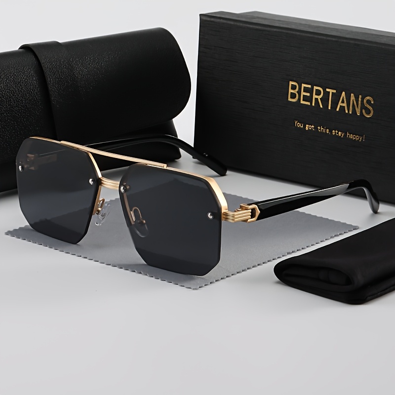 Слънчеви очила BERTANS, ретро дизайн, подходящи за мъже и жени, с подаръчна опаковка - Image 5