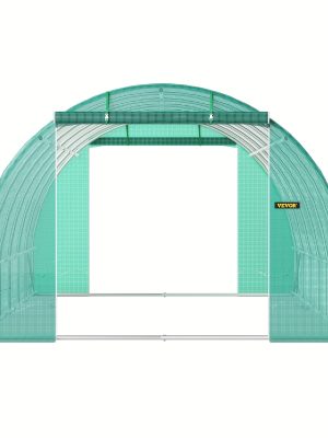 VEVOR Преносима Оранжерия – 609.6×304.8×213.36 см, Галванизирана стомана, 3 тави, 12 прозореца