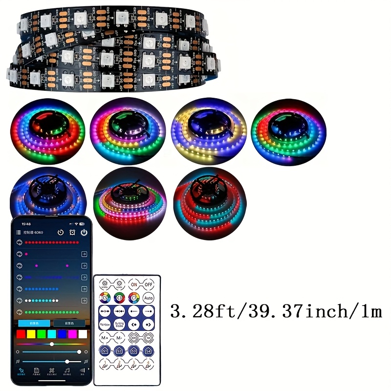 RGB LED лента с USB захранване – управление чрез приложение, музикална синхронизация и таймер - Image 3