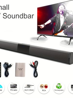 Безжичен съраунд говорител със субуфер – 20W мощност, AUX/TF/FM, за телевизор и домашно кино