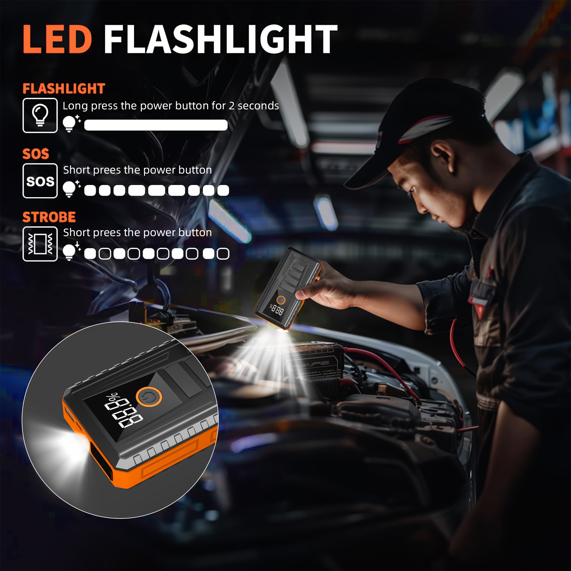 Стартерна Кутия с LCD и USB – За Двигатели до 5.0L Бензин и 3.0L Дизел - Image 4
