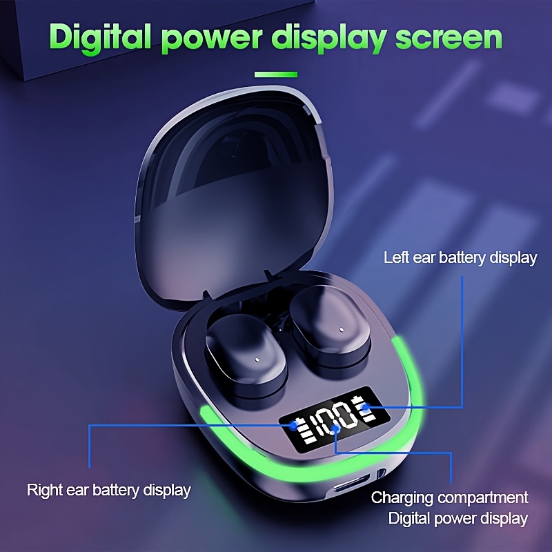 Безжични Bluetooth Слушалки 5.0 – Шумопотискане, LED Дисплей и HiFi Звук - Image 5