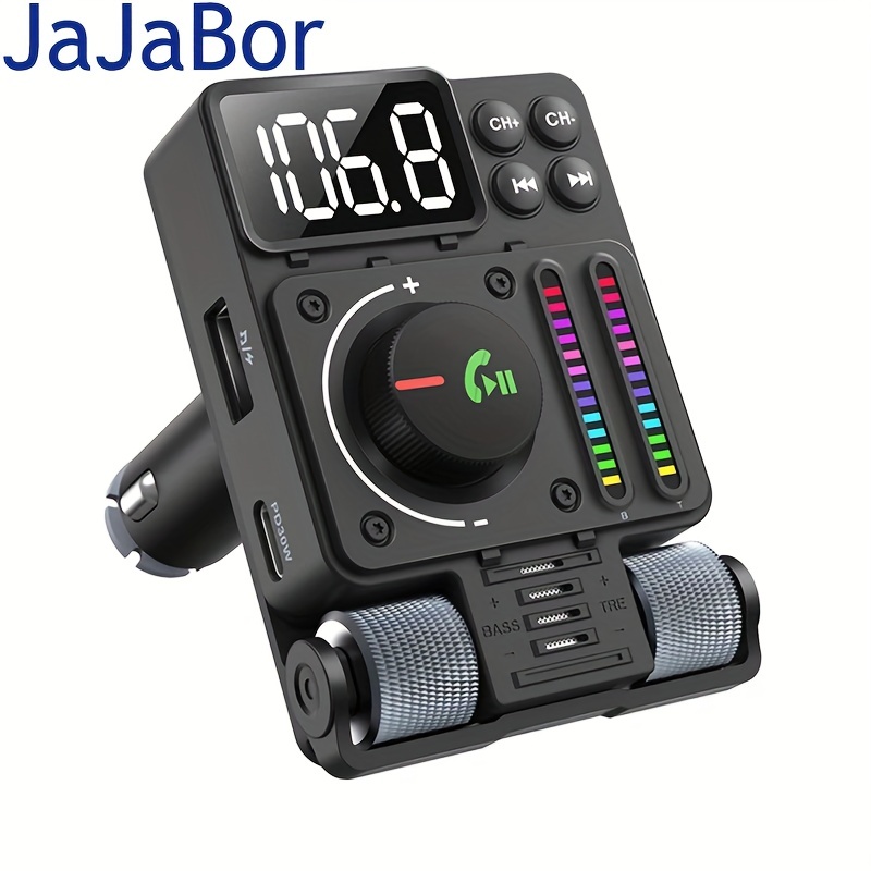 Автомобилен FM Трансмитер JaJaBor – Регулиране Високи/Ниски Честоти, MP3 Плейър, Свободни Ръце - Image 5