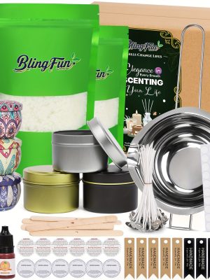 Комплект за свещи Blingfun – пълен DIY сет със соев восък