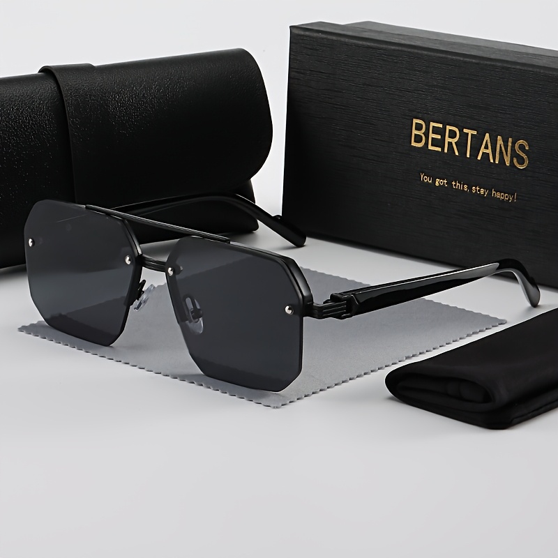 Слънчеви очила BERTANS, ретро дизайн, подходящи за мъже и жени, с подаръчна опаковка - Image 3