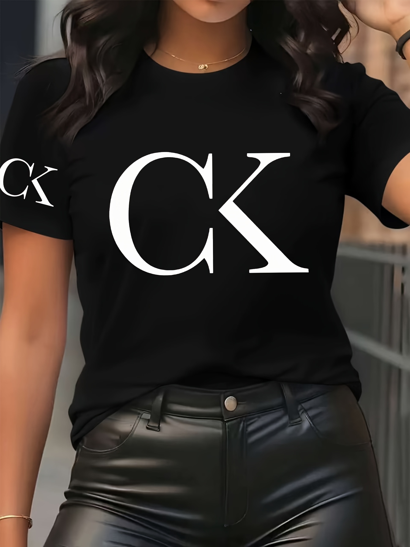 Стилна дамска тениска S–XXL – комфортна и еластична с графичен дизайн - Image 10