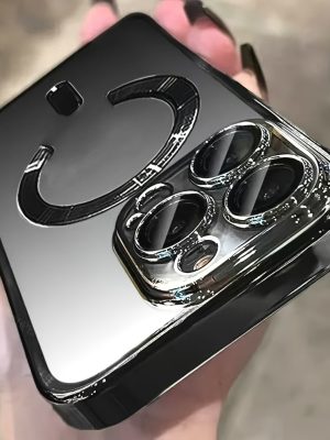 Луксозен TPU кейс за iPhone – Магнитен безжичен заряд, удароустойчив, прозрачен