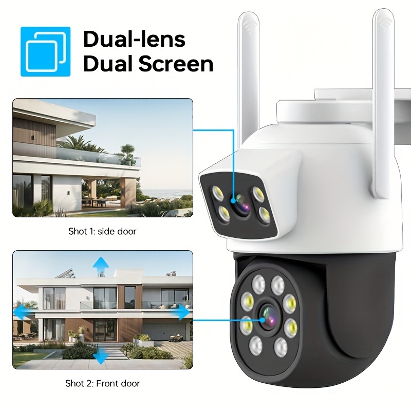 WiFi Камера за Дом и Офис - Двойна Леща, PTZ Технология, 1920P, Стерео Аудио и Smart Аларма - Image 4
