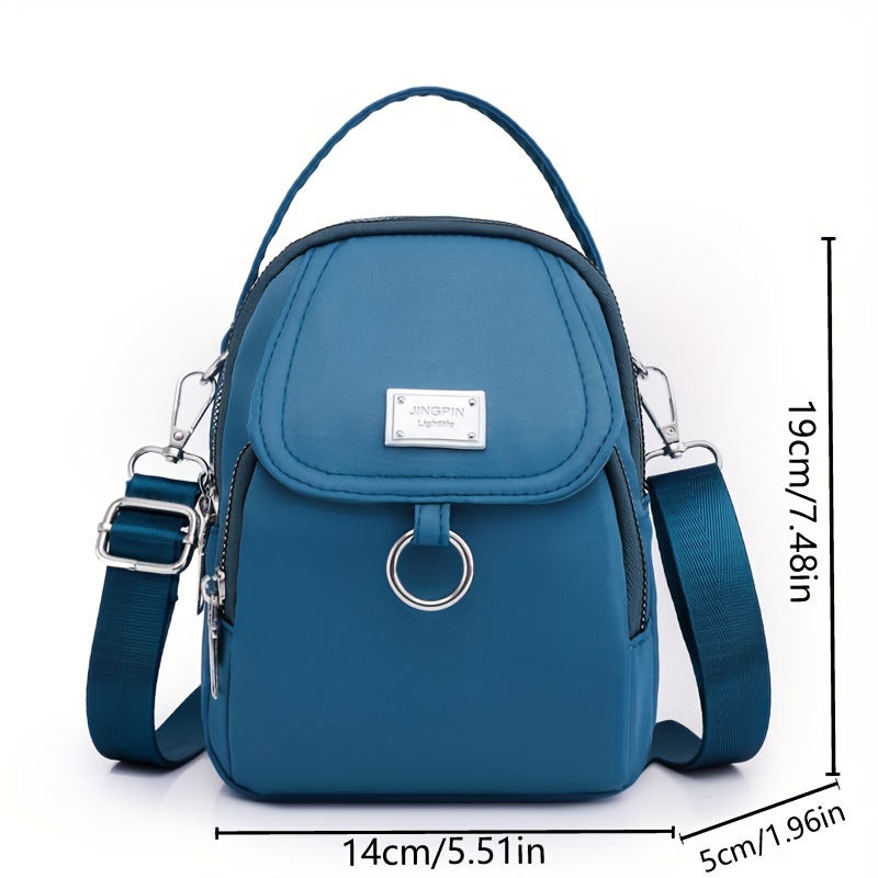 OGEHUAFEE дамска мини чанта през рамо – светлосиня нейлонова crossbody - Image 2