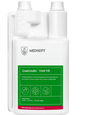 Quatrodes Unit NF – 1 л | Дезинфектант за Аспирационни Системи и Плювалници | Medisept
