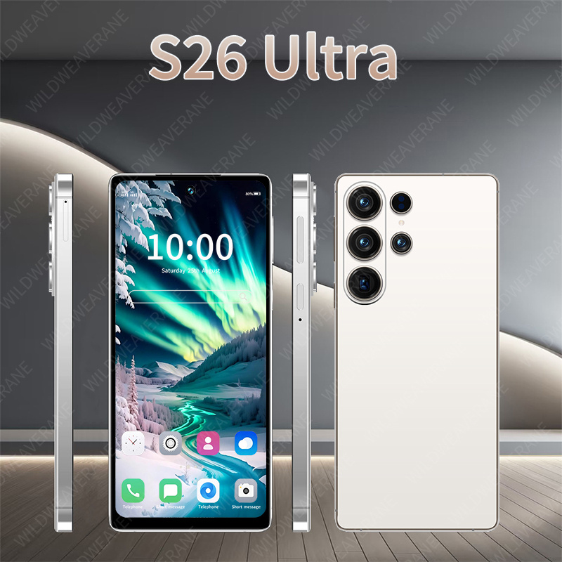 Android смартфон 2026 Глобална версия - 6+64GB, 6.8" HD екран, 5G, лицево отключване, калъф, защитно стъкло и слушалки, идеален подарък