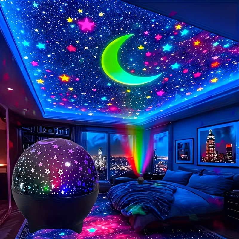 USB Звезден Лунен Проектор PILEE – динамична космическа атмосфера, RGB осветление, идеален за спални и холове - Image 5
