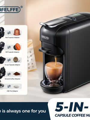 5‑в‑1 мултифункционална кафемашина – съвместима с NES, DG, K‑CUP, ESEpod капсули
