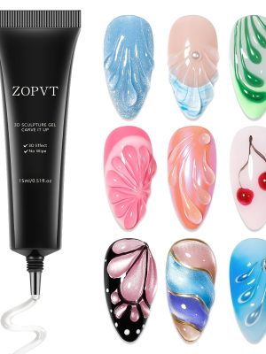 3D гел за нокти 15 мл – прозрачен гел за nail art декорации