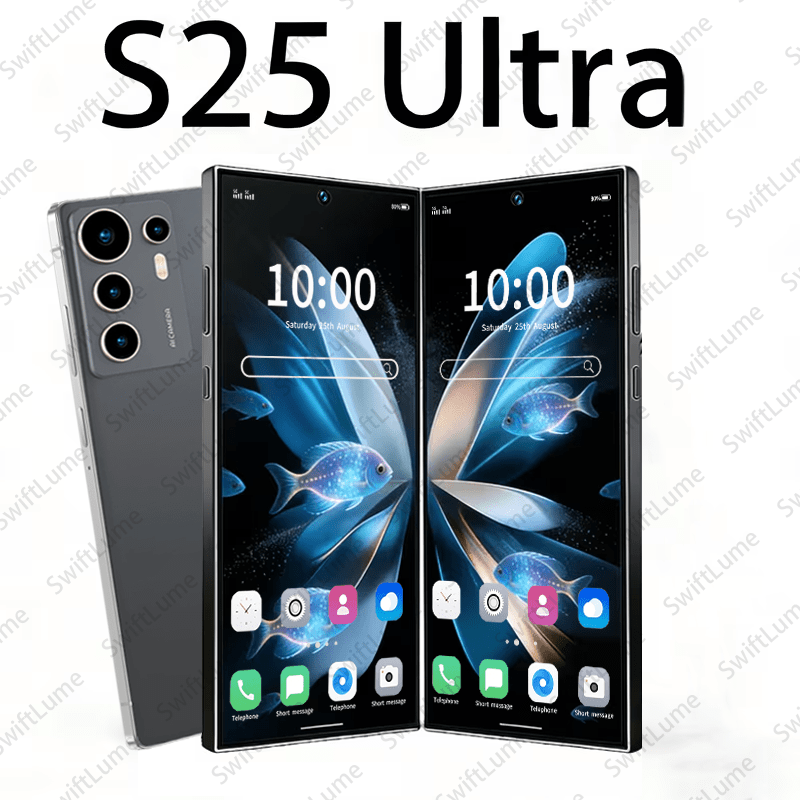 Android 2026 смартфон S25 UITRA - 6.8" HD дисплей, двойни HD камери, 6GB RAM + 64GB памет, стилус, калъф и слушалки, бързо зареждане - Image 2