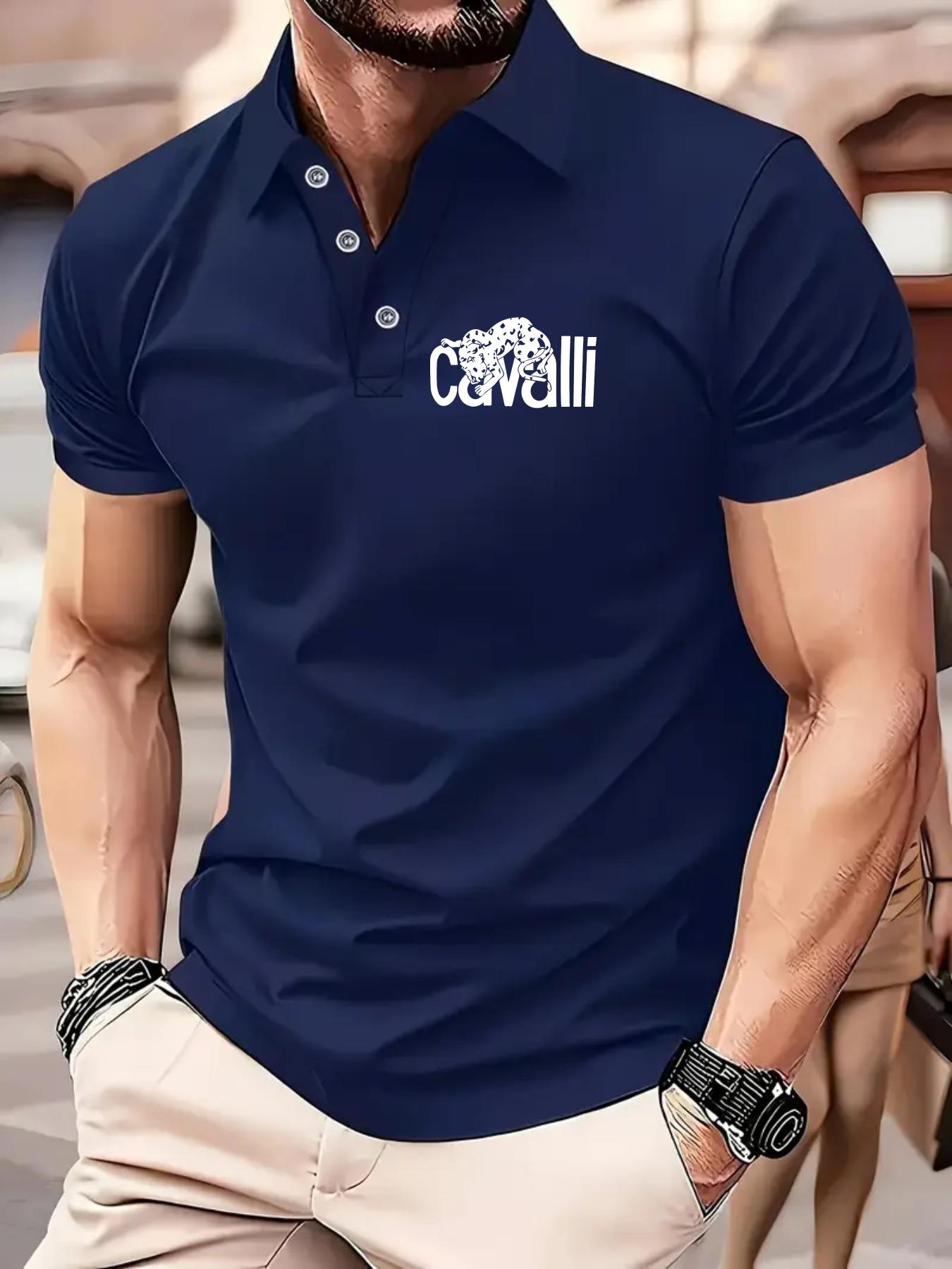 Мъжка поло тениска Cavalli – леопардов принт, лятна и дишаща - Image 7