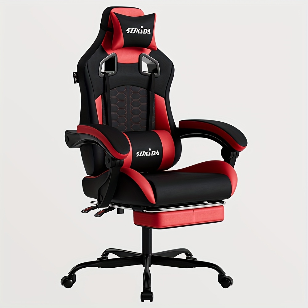 Ергономичен геймърски стол – esports стол с поставка за крака - Image 9