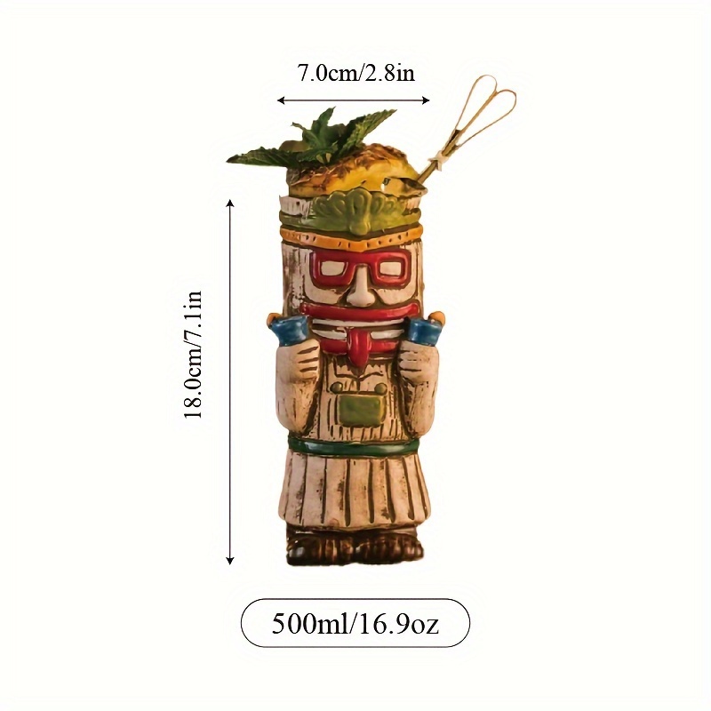 Чаша за коктейли Tiki – хавайски стил за бар и домашна употреба - Image 5